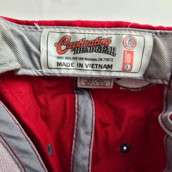 Ohio State Buckeyes Hat Mens One Size Red Adjustable Cap Embroidered OSU Cotton - Picture 10 of 11